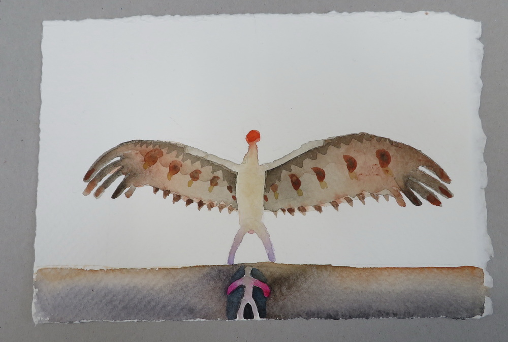 gerard waegeneire akvareller truende fugle